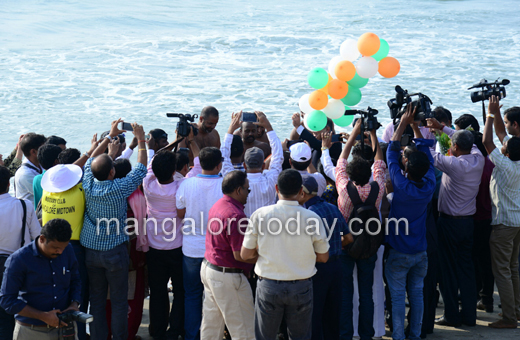 Mumbai Mangalore swim record